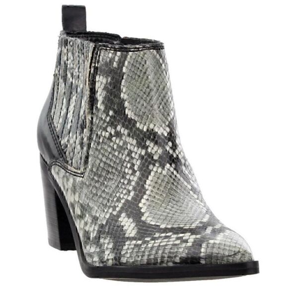 Marc Fisher Shoes - Marc Fisher NEW Black/Gray Snake-Print Booties 6.5‎
